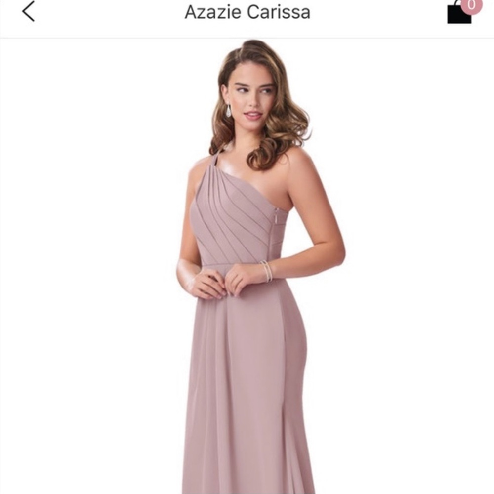 Azazie Carissa bridesmaid dress in Dusty Rose